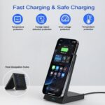 Wireless Charging Station-Magnetic Charger for iPhone 17/16/15/14/13/12 Series, Wireless Charger Compatible with Apple, Stable Wireless Charger Stand for Desk&Bedside,Gifts for Men/Women - Image 4