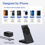 Wireless Charging Station-Magnetic Charger for iPhone 17/16/15/14/13/12 Series, Wireless Charger Compatible with Apple, Stable Wireless Charger Stand for Desk&Bedside,Gifts for Men/Women - Image 8