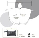 SaphiRose Unisex Rain Poncho Waterproof Raincoat Hooded for Adults Women with Pockets - Image 8