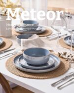 Famiware Meteor Plates and Bowls Sets for 4, 12 Pieces Dinnerware Sets, Microwave and Dishwasher Safe Dishes Set, Blue Gray - Image 4