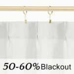 Lino Rosa Pinch Pleat Cafe Curtains for Bathroom Window, White Total Privacy Non Blackout Modern Custom Small Half Tier Curtain for Shower Window, 24 Inch Length - Image 7