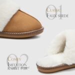 GOEWY Fuzzy Slippers for Women with Memory Foam Warm Winter Faux Fur Slippers House Shoes Indoor Outdoor Gifts For Women Suede Anti-Skid - Image 4