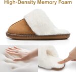 GOEWY Fuzzy Slippers for Women with Memory Foam Warm Winter Faux Fur Slippers House Shoes Indoor Outdoor Gifts For Women Suede Anti-Skid - Image 5