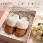 GOEWY Fuzzy Slippers for Women with Memory Foam Warm Winter Faux Fur Slippers House Shoes Indoor Outdoor Gifts For Women Suede Anti-Skid - Image 7