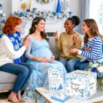 102 Pcs Blue Snowflake Baby Shower Game Supplies for Boy or Girls, 5 Set Included 1 Diaper Raffle Box 50 Activity Cards 1 Don't Say Baby Sign 50 Clothespin for Baby Shower Gender Reveal - Image 8