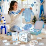 102 Pcs Blue Snowflake Baby Shower Game Supplies for Boy or Girls, 5 Set Included 1 Diaper Raffle Box 50 Activity Cards 1 Don't Say Baby Sign 50 Clothespin for Baby Shower Gender Reveal - Image 9