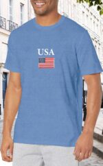 Mens American Flag Shirt 4th of July T-Shirt USA Flag 1776 Patriotic Tee Memorial Day Tops - Image 3