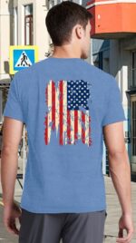Mens American Flag Shirt 4th of July T-Shirt USA Flag 1776 Patriotic Tee Memorial Day Tops - Image 4