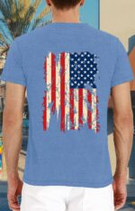 Mens American Flag Shirt 4th of July T-Shirt USA Flag 1776 Patriotic Tee Memorial Day Tops - Image 6