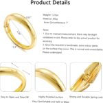 Gold Silver Bangles Bracelet for Women Trendy, 14K Gold Plated Dainty Thick Chunky Cuff Bracelet Stack - Image 3