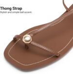 DREAM PAIRS Women's Strappy Flat Sandals for Women Comfortable Open Square Toe Sandals Dressy Beach Thong Cute Wedding Summer Ankle Strap Sandals - Image 7