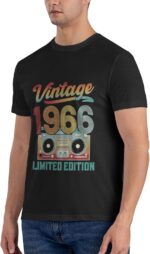 Limited Edition 1966 Shirt for Men, Funny Cotton Vintage 60th Birthday T-Shirts - Image 4