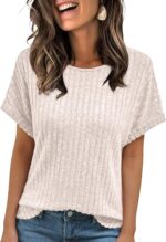 AUTOMET Women Summer Tops 2026 Spring Sweaters Dressy Casual Short Sleeve Shirts Business Blouses - Image 2