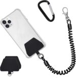 Doormoon Phone Lanyard Tether with Patch, Universal Stretchy Straps and Phone Case Anchor for Anti-drop Outdoor Skiing Hiking Cycling Climbing Compatible for iPhone Samsung Pixel Most Smartphones - Image 2