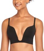 DotVol Women's Deep Plunge Bra Convertible Push up Low Cut Seamless Wireless Bra - Image 2