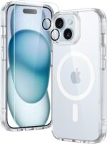 ESR for iPhone 15 Plus Case Set, 1 Tempered-Glass Screen Protector, 1 Set of Lens Protectors, Military-Grade Protection, Yellowing and Scratch Resistant MagSafe Phone Case, Classic Series, Clear - Image 2
