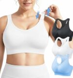 FITTIN Racerback Sports Bras for Women: High Support 3 Pack Adjustable Padded Full Coverage for Gym Workout - for Large Bust - Image 2