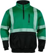 FONIRRA High Visibility Reflective Hoodies for Men Cold Weather Zip Safety Sweatshirts ANSI Class 3 Hi Vis Work Construction Jackets - Image 2
