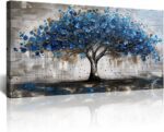 Lapremoly Framed Wall Decor For Living Room Wall Art For Office Bedroom Decor Tree Panoramic Landscape Wall Paintings Canvas Prints Textured Abstract Pictures Artwork Modern Home Decorations - Image 2