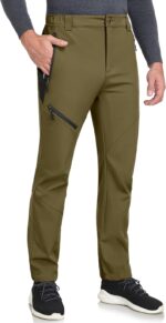 Little Donkey Andy Men’s Fleece Lined Softshell Pants for Hiking SKiiing - Image 2