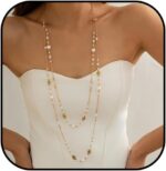 Long Pearl Necklaces for Women Dainty Layered Pearl Necklaces Pearl Long Chain Necklace Bridal Wedding Party Jewelry - Image 2