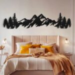 Metal Mountain Wall Art 71 Inch Long, Mountain Wall Decor, Hangings for Living Room, Bedroom - Image 2