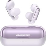 Monster Wireless Earbuds Open AC601, Comfort Clip-On Bluetooth Earbuds, Bluetooth 5.4 Open Ear Buds with Environmental Noise Cancellation, IPX5 Waterproof & Touch Control Wireless Headphones (Purple) - Image 2