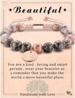 Mothers Day Gifts, Initial Bracelets for Women Teen Girls Best Friend Birthday Gifts for Women Her Letter A-Z Beaded Bracelet Sister Daughter Mother's Day Gifts Mom Female Graduation Christmas Jewelry - Image 2