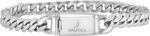 Nautica Curb Link Chain Stainless Steel Bracelet for Men ID Bar Clasp Sailboat Logo - Image 2