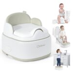 Orzbow 3-in-1 Potty Training Toilet, Detachable Baby Potty, As Toddler Toilet Seat, Chair, Step Stool for Boys & Girls 18+ Months, Potty Training Seat with Splash Guard, Lid, Easy Clean, Brown - Image 2