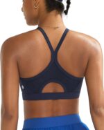 RUNNING GIRL Sports Bra for Women,Y Back Molded Cup Medium Impact Sports Bras with Sewn in Pads - Image 2