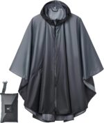 SaphiRose Unisex Rain Poncho Waterproof Raincoat Hooded for Adults Women with Pockets - Image 2