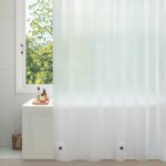 Seenus Waterproof Translucent Shower Curtain Liner with 3 Extra-Large Magnets, 72 x 84 Inch Extra Long PEVA Plastic Shower Liner Bpa-Free, Magnetic Frosted Shower Curtain for Bathroom - Image 2