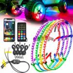 Tavaray 4PCS 14" Double Sided RGB LED Wheel Ring Lights with APP & Remote Control, 178+DIY Dynamic Modes w/Turn Signal Braking and Reverse Function Wheel Lights for Trucks Pickups Cars Offroad - Image 2