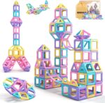 Toddler Girl Toys, Magnetic Tiles 44pcs, Birthday Gifts Ideas for Girls Age 3-5, Magnetic Building Blocks, Magnet STEM Montessori Toddler Kids Christmas Toys Gifts for 3 4 5 6 7 Year Old Girls - Image 2