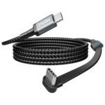 USB C Cable 3.3ft, 60W Type C Charger Fast Charging, Nylon Braided Right Angle USB C Cable, 90 Degree C Cord Charger for iPhone 17/16/15 Pro Max, Apple MacBook Pro, iPad, Pixel, Samsung - Image 2
