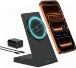 Wireless Charging Station-Magnetic Charger for iPhone 17/16/15/14/13/12 Series, Wireless Charger Compatible with Apple, Stable Wireless Charger Stand for Desk&Bedside,Gifts for Men/Women - Image 2