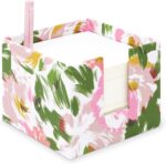 kate spade new york Note Cube with 400 Blank Sheets and Black Ink Pen, Cute Paper Holder for Desk (Hidden Garden) - Image 2