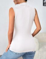 Zeagoo Womens Mock Turtleneck Tank Tops 2026 Slim Fitted Sleeveless Top Stretchy Basic Casual Layer Tee Shirts - Image 5