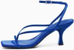 PiePieBuy Women's Lace Up Heeled Sandals Square Flip Flop High Heels Strappy Party Shoes - Image 4
