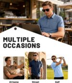 ZITY 5 Pack Mens Polo Shirts with Pocket Short Sleeve Cotton Lightweight Casual Collared Shirts for Golf Business Daily Wear - Image 4