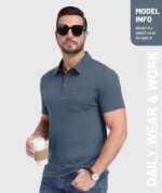 ZITY 5 Pack Mens Polo Shirts with Pocket Short Sleeve Cotton Lightweight Casual Collared Shirts for Golf Business Daily Wear - Image 7