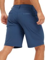 TBMPOY Men's Casual Shorts Lightweight 5 Pockets Golf Dress Stretch Elastic Waist Quick Dry Flat Front Travel Shorts - Image 3
