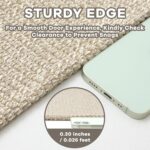 EARTHALL Washable Area Rug 3x5 Ft Non Slip Rugs for Entryway, Braided Rubber Backed Throw Rugs Door Mat Indoor Outdoor Entrance, Cotton Woven Carpet for Kitchen Foyer Front Door, Send/Beige - Image 3
