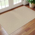 EARTHALL Washable Area Rug 3x5 Ft Non Slip Rugs for Entryway, Braided Rubber Backed Throw Rugs Door Mat Indoor Outdoor Entrance, Cotton Woven Carpet for Kitchen Foyer Front Door, Send/Beige - Image 6