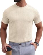 Sailwind Men’s Knit T Shirt Short Sleeve Crewneck Textured Casual Summer Knitted Pullover Tee - Image 4