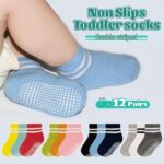 HYCLES Toddler Grip Socks, Non Slip Kid Socks Floor Skid Sock with Gripper for 1-10T Boy Girl 6-12 Months Baby - Image 3