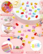 200pcs FIVEIZERO Clear Acrylic Bear Beads, Mixed Color Gummy Bear Beads for Bracelet, Necklace, and DIY Crafts, Cute Bear Charms for Jewelry Making - Image 4