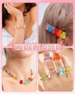 200pcs FIVEIZERO Clear Acrylic Bear Beads, Mixed Color Gummy Bear Beads for Bracelet, Necklace, and DIY Crafts, Cute Bear Charms for Jewelry Making - Image 6