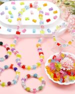 200pcs FIVEIZERO Clear Acrylic Bear Beads, Mixed Color Gummy Bear Beads for Bracelet, Necklace, and DIY Crafts, Cute Bear Charms for Jewelry Making - Image 7